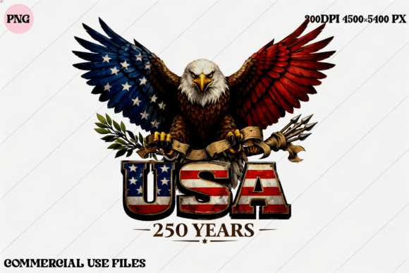 Download American Eagle USA 250 Years Graphic - Premium Bundle