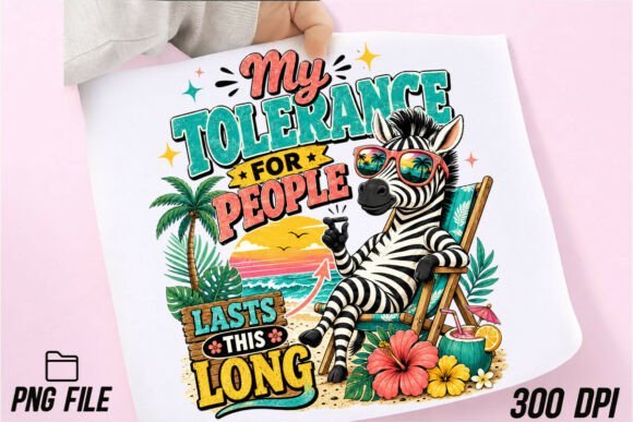 Download Funny Zebra Vacation Graphic PNG - Premium Resources