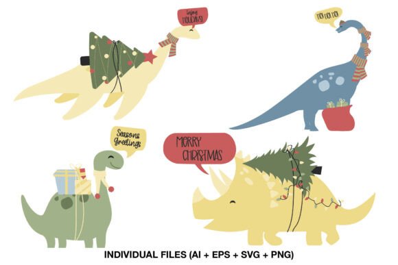 Download Christmas Dinosaur Card Clipart - Premium Resources
